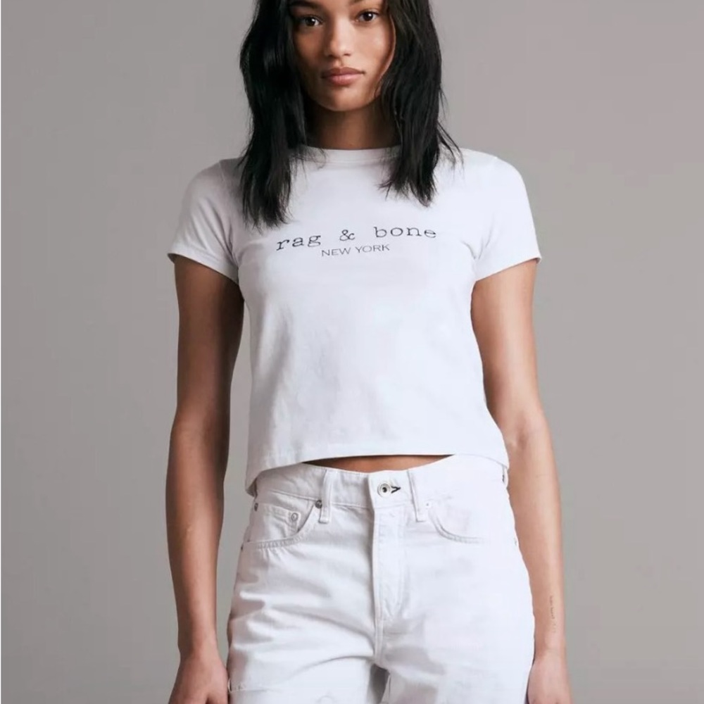 Rag and bone logo baby tee